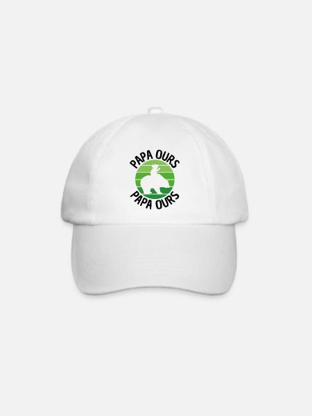 Papa ours - Baseballkappe - Weiß/Weiß