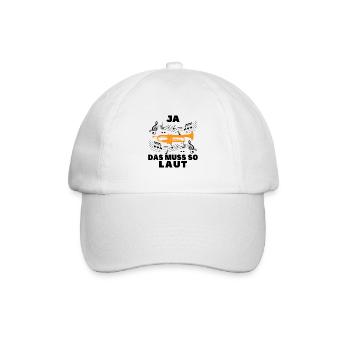 Ja das muss so laut - Baseballkappe - Weiß/Weiß - Vorne