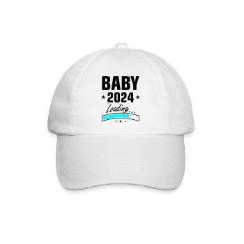 Baby 2024 Loading - Baseballkappe - Weiß/Weiß - Vorne