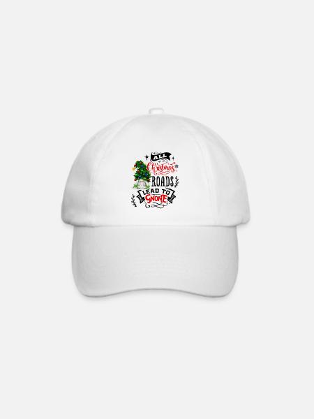 Xmas Gnomies Alle Wege Führen Zum Gnom - Baseballkappe - Weiß/Weiß