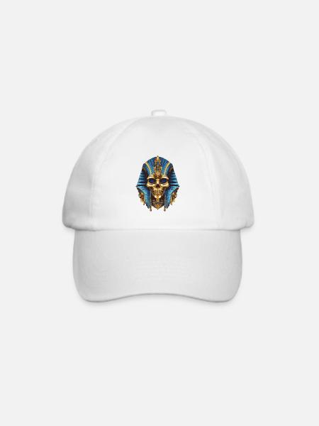 Pharao Totenkopf - Baseballkappe - Weiß/Weiß