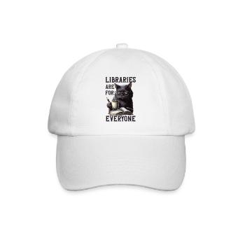 Bibliotheken Sind Für Alle Da Bibliothekar - Baseballkappe - Weiß/Weiß - Vorne
