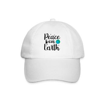 Peace on Earth Frieden auf der Welt - Baseballkappe - Weiß/Weiß - Vorne