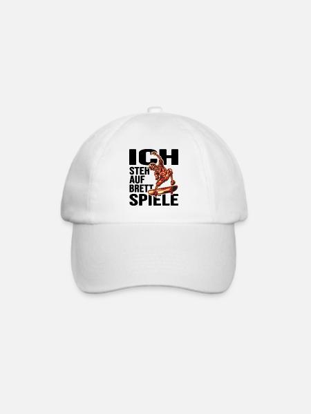 skate sk8 skateboarder halfpipe - Baseballkappe - Weiß/Weiß