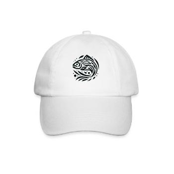Lachs Indianer-Tierkreis - Baseballkappe - Weiß/Weiß - Vorne