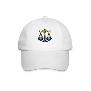 Waage Sternzeichen Sternzeichen Astrologie Design - Baseballkappe - Weiß/Weiß - Vorne
