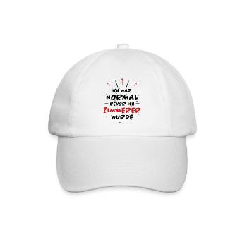 Zimmerer Spruch Zimmermann Witz Zimmerer Geschenk - Baseballkappe - Weiß/Weiß - Vorne