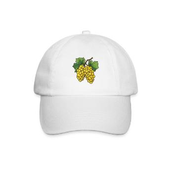 Weintrauben Symbol - Baseballkappe - Weiß/Weiß - Vorne