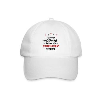 Schreiner Spruch Beruf Lustiges Schreiner Geschenk - Baseballkappe - Weiß/Weiß - Vorne