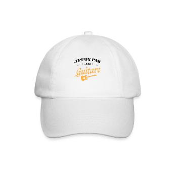 Ich kann nicht Gitarre spielen - Baseballkappe - Weiß/Weiß - Vorne