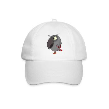 Wütender grauer Papagei - Baseballkappe - Weiß/Weiß - Vorne