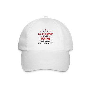 Handwerker Spruch Heimwerker Handwerker Geschenk - Baseballkappe - Weiß/Weiß - Vorne