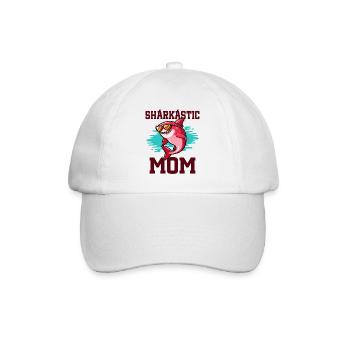 Sharkastic Mutter Hai Witz Sarkastische Mutter - Baseballkappe - Weiß/Weiß - Vorne