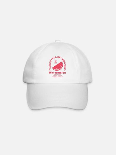Wassermelonen-Ernährung - Baseballkappe - Weiß/Weiß