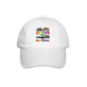 Ich Bin Verwirrter Als Ein Chamäleon - Baseballkappe - Weiß/Weiß - Vorne