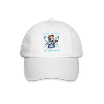 Vergiss Fee und Prinzessin - ich bin Ingenieur - Baseballkappe - Weiß/Weiß - Vorne