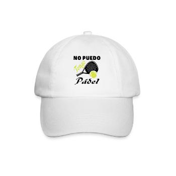Ich kann keine Padel-Padel-Athleten haben - Baseballkappe - Weiß/Weiß - Vorne
