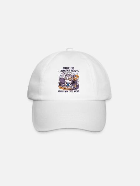 Wie deinstalliere ich Angstzustände und andere Hacks? - Baseballkappe - Weiß/Weiß