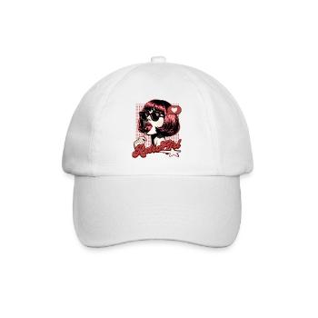 Vintage Damen Retro Glamour - Baseballkappe - Weiß/Weiß - Vorne