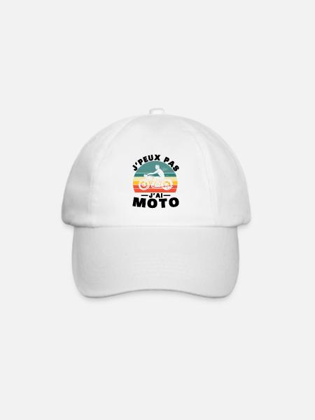 Ich kann kein Motorrad-Humor-Geschenk haben - Baseballkappe - Weiß/Weiß