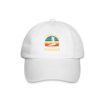Ich kann nicht paddeln, ich - Baseballkappe - Weiß/Weiß - Vorne