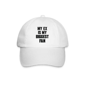 My Ex is my biggest fan funny Sayings about Ex - Baseballkappe - Weiß/Weiß - Vorne