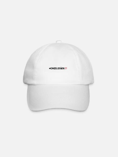 Einzelstück Herz - Baseballkappe - Weiß/Weiß