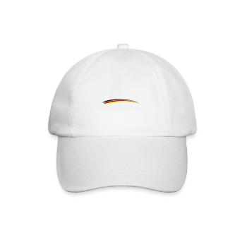 Deutschland Fahne - Baseballkappe - Weiß/Weiß - Vorne