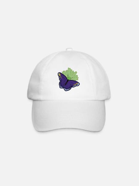 Schmetterling Falter - Baseballkappe - Weiß/Weiß