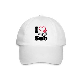 I Love my Sub - Baseballkappe - Weiß/Weiß - Vorne