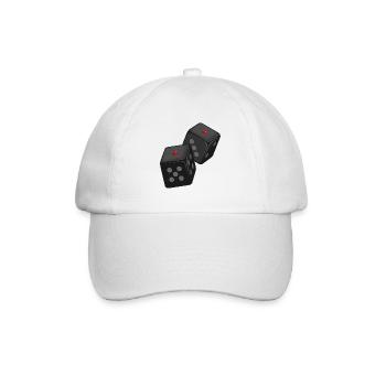 Zwei Würfel / Snake Eyes Dices (DDP) - Baseballkappe - Weiß/Weiß - Vorne