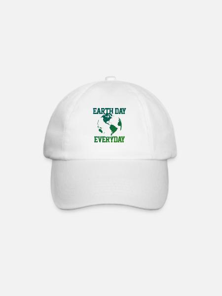 Earth day Bio T-shirt frauen Umwelschutz Geschenk - Baseballkappe - Weiß/Weiß