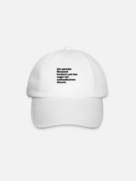 Ich spreche fliessend ironisch - Baseballkappe - Weiß/Weiß