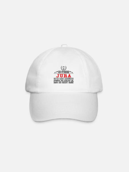 Jura Student Jurist Rechtsanwalt Richter Geschenk - Baseballkappe - Weiß/Weiß