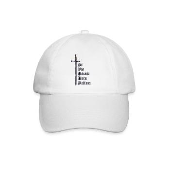 Latein mit Schwert - Si Vis Pacem Para Bellum - Baseballkappe - Weiß/Weiß - Vorne