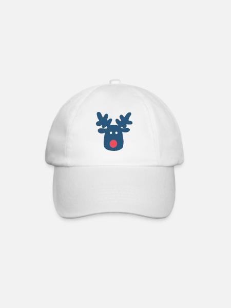 Rentier Rudolph Weihnachten Winter - Baseballkappe - Weiß/Weiß