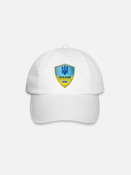 Ukraine Flag - Baseballkappe - Weiß/Weiß