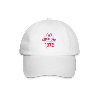 1972 awesome since - Baseballkappe - Weiß/Weiß - Vorne