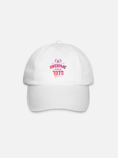 1973 awesome since - Baseballkappe - Weiß/Weiß