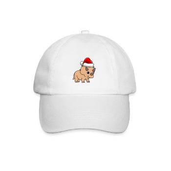 Dinosaurier triceratops Weihnachten - Baseballkappe - Weiß/Weiß - Vorne
