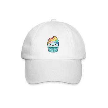 Cupcake Comic Muffin Kuchen - Baseballkappe - Weiß/Weiß - Vorne