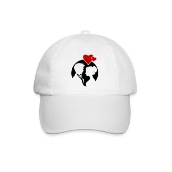 Ehepaar Hochzeit Silhouette - Baseballkappe - Weiß/Weiß - Vorne