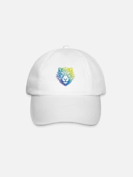 Tiger Mandala Boho - Baseballkappe - Weiß/Weiß