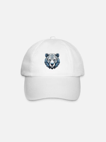 Eisbär Portrait Polar bär - Baseballkappe - Weiß/Weiß