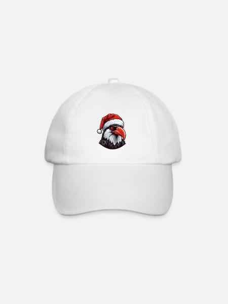 Krähe Rabe Weihnachten Tier Lustig Xmas - Baseballkappe - Weiß/Weiß