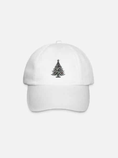 Weihnachtsbaum Tanne Weihnachten - Baseballkappe - Weiß/Weiß
