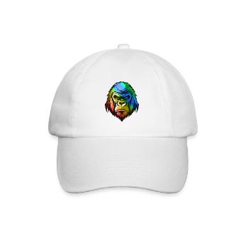 Gorilla Kopf Bunt - Baseballkappe - Weiß/Weiß - Vorne