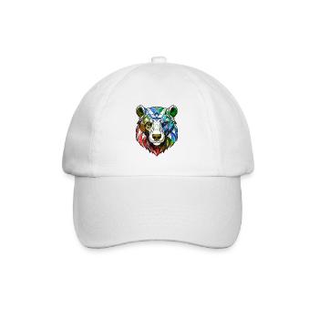 Eisbär Kopf Polar bär Bunt - Baseballkappe - Weiß/Weiß - Vorne