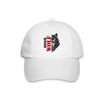 Böser Wolf Spruch - Baseballkappe - Weiß/Weiß - Vorne