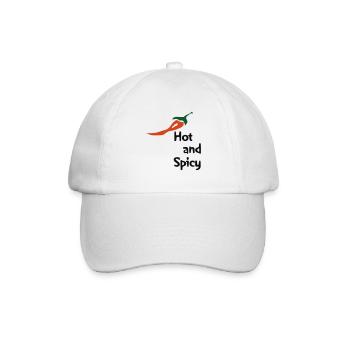 Hot and Spicy - Baseballkappe - Weiß/Weiß - Vorne
